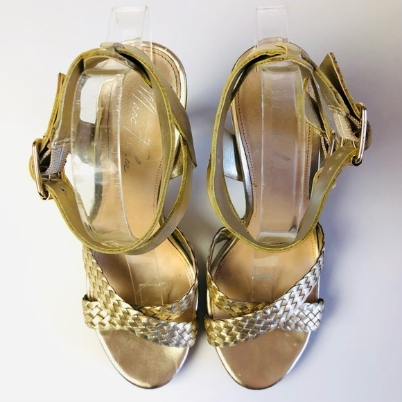 Marc Fisher Cari Metallic Stiletto Heel Sandals - Picture 5 of 15